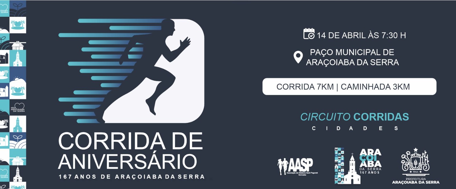 CORRIDA CAMINHADA ANIVERSÁRIO ARAÇOIABA DA SERRA 167 anos