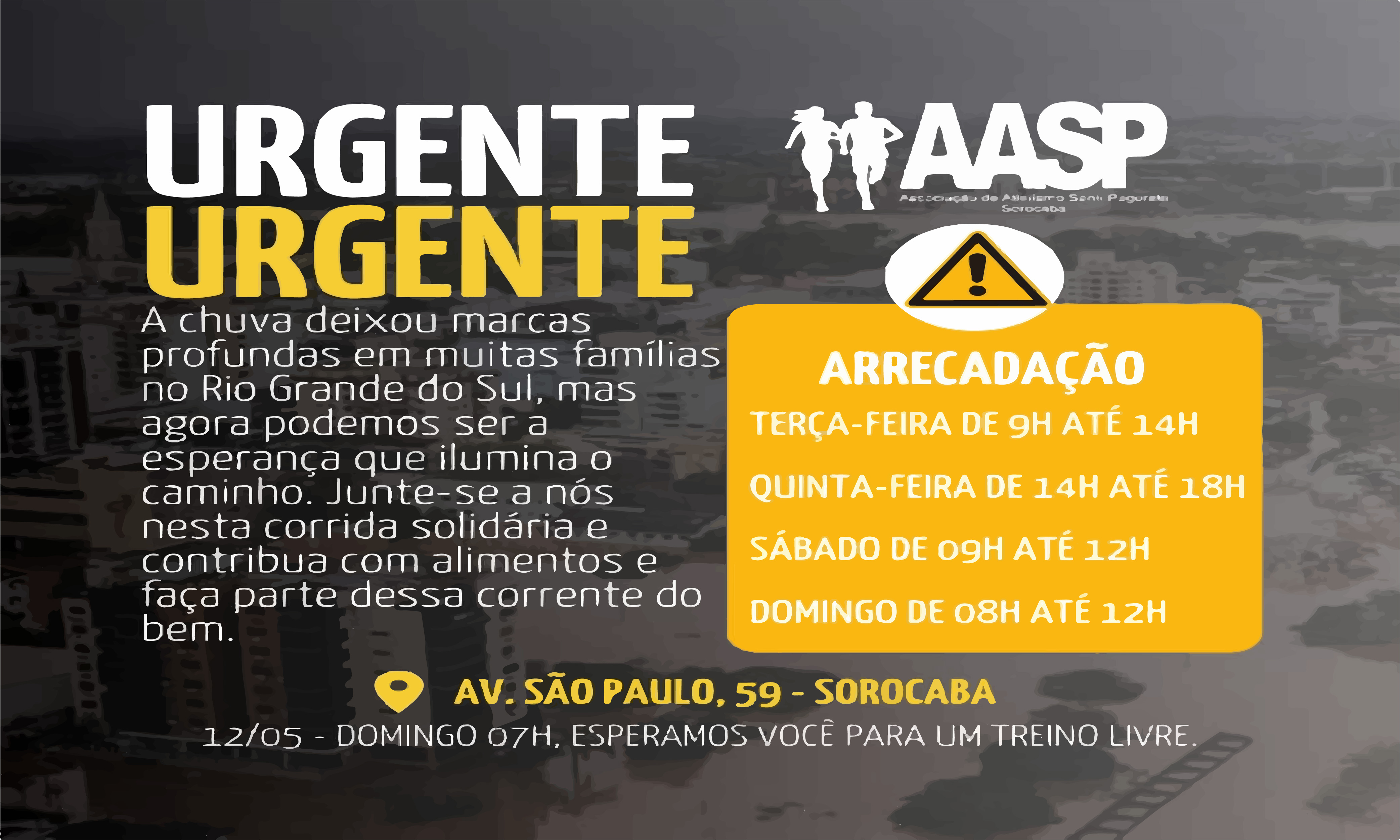 Treino Solidário em prol Familias do Rio Grande do Sul